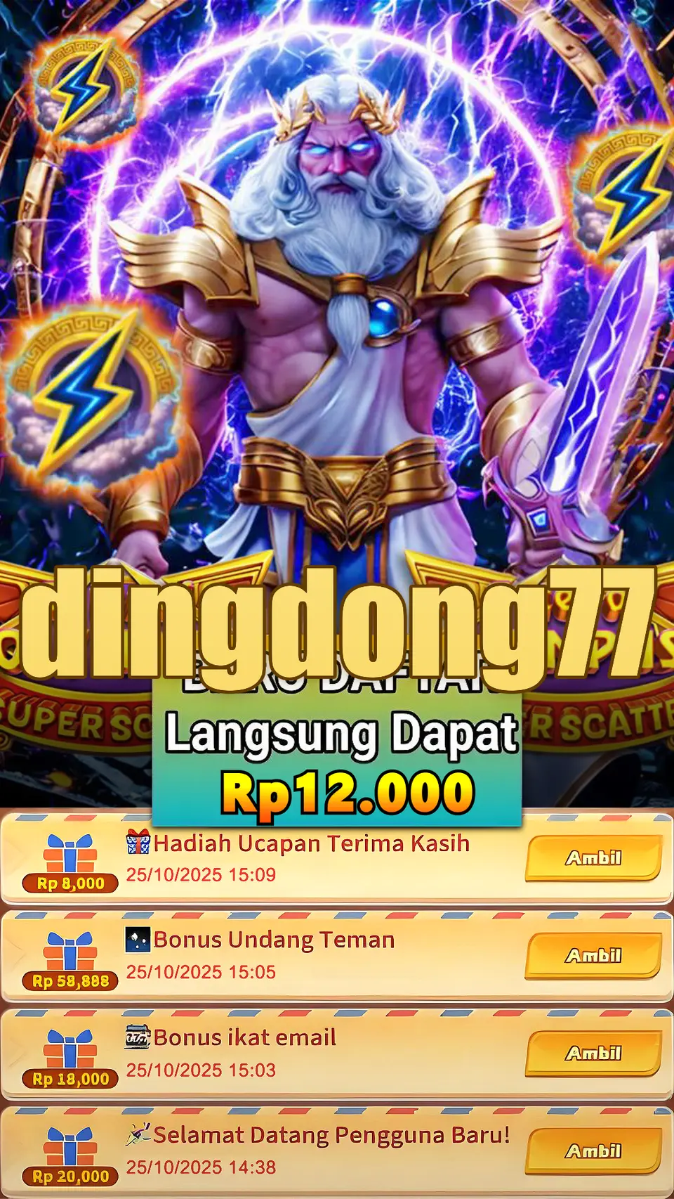 dingdong77 Tangkapan Layar Resmi APK
